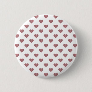 Glitter Roos Gold Hearts Witte achtergrond Ronde Button 5,7 Cm