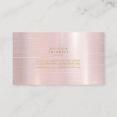 Glitter Roos Gold ID802, geborsteld metalen band Visitekaartje (Achterkant)