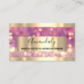 Glitter Roos Gold Lijst Planner Roze Visitekaartje (Voorkant)