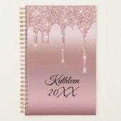 Glitter Roos Gold op maat Planner (Voorkant)