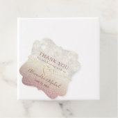 Glitter Roos Gold Wedding Bedankt Bedankjes Labels (In situ)