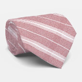 Glitter Roos Gold White Striped Elegant Sjabloon Stropdas (Opgerold)