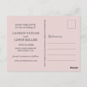 Glitter Roos Gouden Fotobruiloft Save the Date Briefkaart (Achterkant)