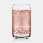 Glitter Rose Gold Glam Fancy Monogramme (Droite)
