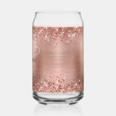 Glitter Rose Gold Glam Fancy Monogramme (Gauche)