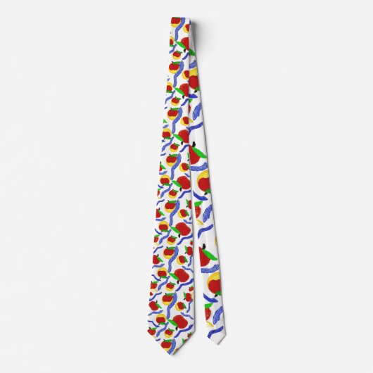 Glitter Rosh Hashanah shofar appels en honing Stropdas (Voorkant)