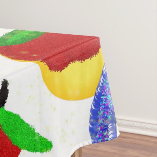 Glitter Rosh Hashanah shofar appels en honing Tafelkleed (Voorbeeld)