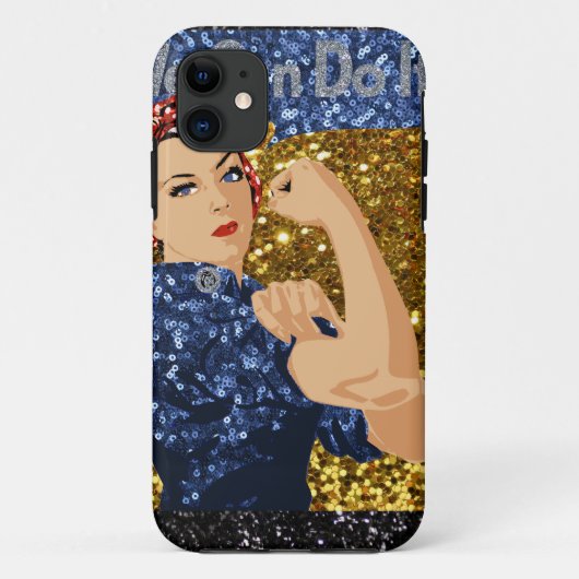 glitter rosie de riveter Case-Mate iPhone case (Achterkant)