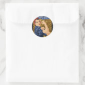 glitter rosie de riveter ronde sticker (Tas)