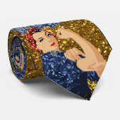 glitter rosie de riveter stropdas (Opgerold)