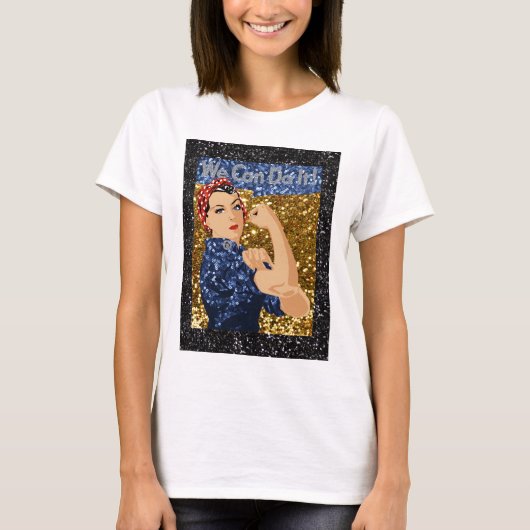 glitter rosie de riveter t-shirt (Voorkant)
