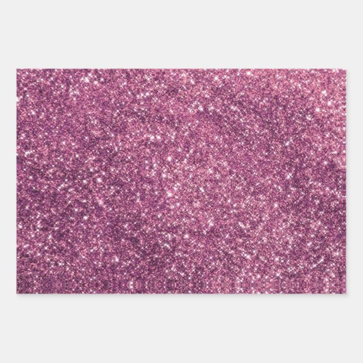 Glitter Roze Blauw Goud Turquoise Inpakpapier Vel (Voorkant)