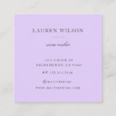 glitter roze blauw vierkant visitekaartje (Achterkant)