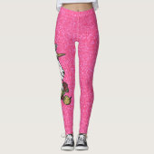 Glitter Roze Eenhoorn Leggings (Voorkant)
