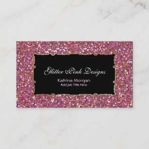 Glitter Roze Elegantie Visitekaartjes