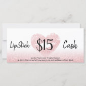 Glitter Roze Hart Lippen Make-up Artiest Cash (Voorkant)