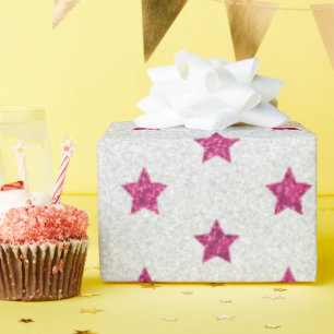 Glitter roze kleur Eenvoudig design cadeau Cadeaupapier