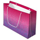 Glitter-roze-Paars-GIFT BAG L Large Cadeautasje (Voorkant Gekanteld)