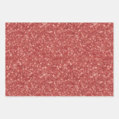 Glitter Roze Rode Rozen Bloemrijke Bruiloft Shower Inpakpapier Vel (Voorkant 2)