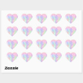 Glitter roze roos gouden regenboog hart sticker (Vel)