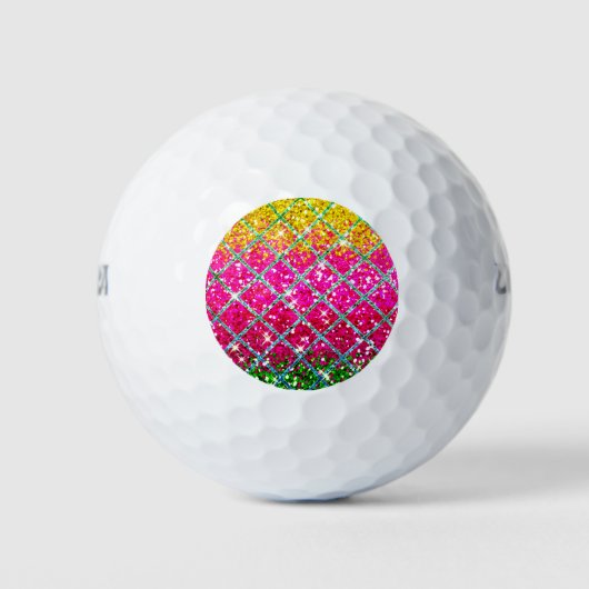 Glitter Roze Snakeskin Golfballen (Voorkant)