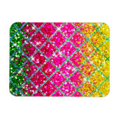 Glitter Roze Snakeskin Magneet (Horizontaal)