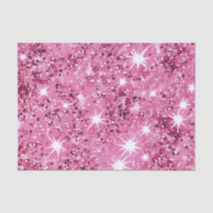 Glitter Roze Sterren Glans  Tissuepapier