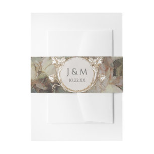 Glitter  Rozen Goudroze goudkleurige goudbloem Uitnodigingen Wikkel