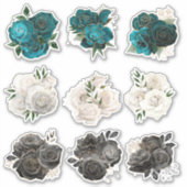 Glitter Rozen Sticker (Voorkant)