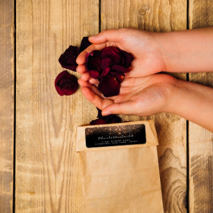 Glitter RSVP Copper Roos Gold Black Bridal Makeup Etiket