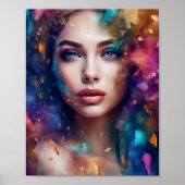 Glitter Sally Abstract Art Poster (Voorkant)