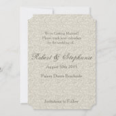 Glitter Sandy Beach Wedding Save the Date Kaart (Achterkant)