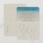 Glitter Sandy Bruiloft Wensput Kaart (Voorkant / Achterkant)
