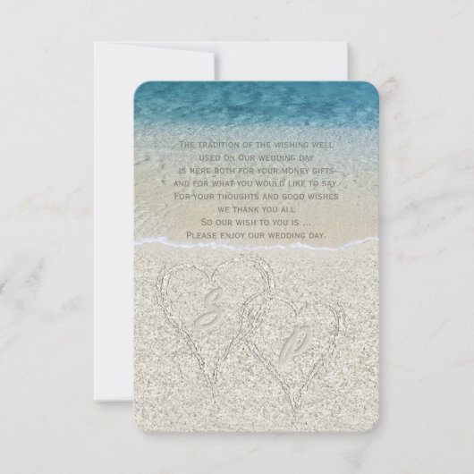 Glitter Sandy Bruiloft Wensput Kaart (Voorkant)