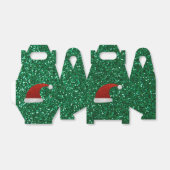 Glitter Santa Hat Bedankdoosjes (Uitgevouwen)