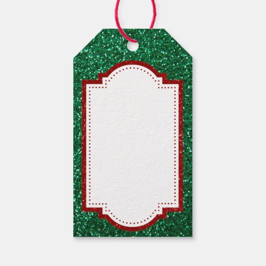 Glitter Santa Hat Cadeaulabel (Achterkant)