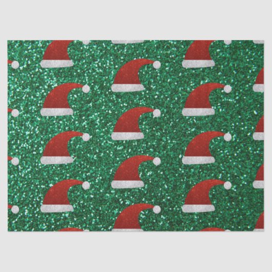 Glitter Santa Hat Tissuepapier (Voorkant)