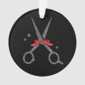 Glitter-schaar - Haardestraalstylist kerst Ornament (voorkant)