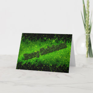 Glitter schitteren gloeien groene confetti lovertj kaart