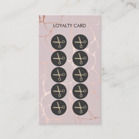 Glitter Scissors Roos Gold Marble Loyalty (Voorkant)