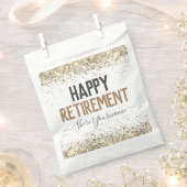 Glitter Script Happy Retirement Favor Tassen Bedankzakje (Geknipt)