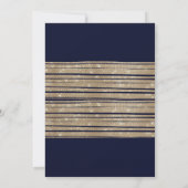 Glitter Sequin Geometric Stripes Sweet 16 Kaart (Achterkant)