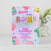 Glitter Sequin Rainbow Pastel Bath Bomb Invitation (Debout devant)