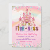 Glitter Sequin Royal fiveness birthday Kaart (Voorkant)