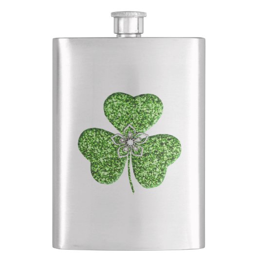Glitter Shamrock and Flower Flacon (Voorkant)