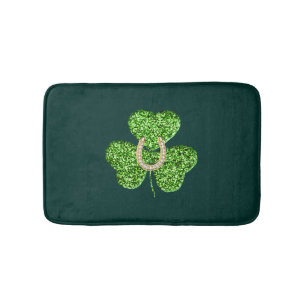 Glitter Shamrock and Hoefijzer Bath Mat