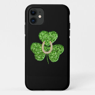 Glitter Shamrock and Hoefijzer iPhone 5/5S Hoesje
