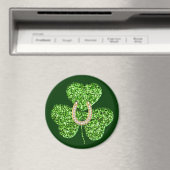 Glitter Shamrock and Hoefijzer Magnet Magneet (Insitu (Vaatwasser))