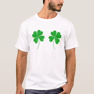 Glitter Shamrock Bikini Funny Adult St Patricks Da T-shirt