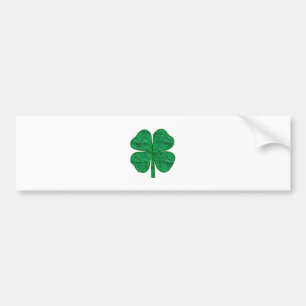 glitter shamrock bumpersticker